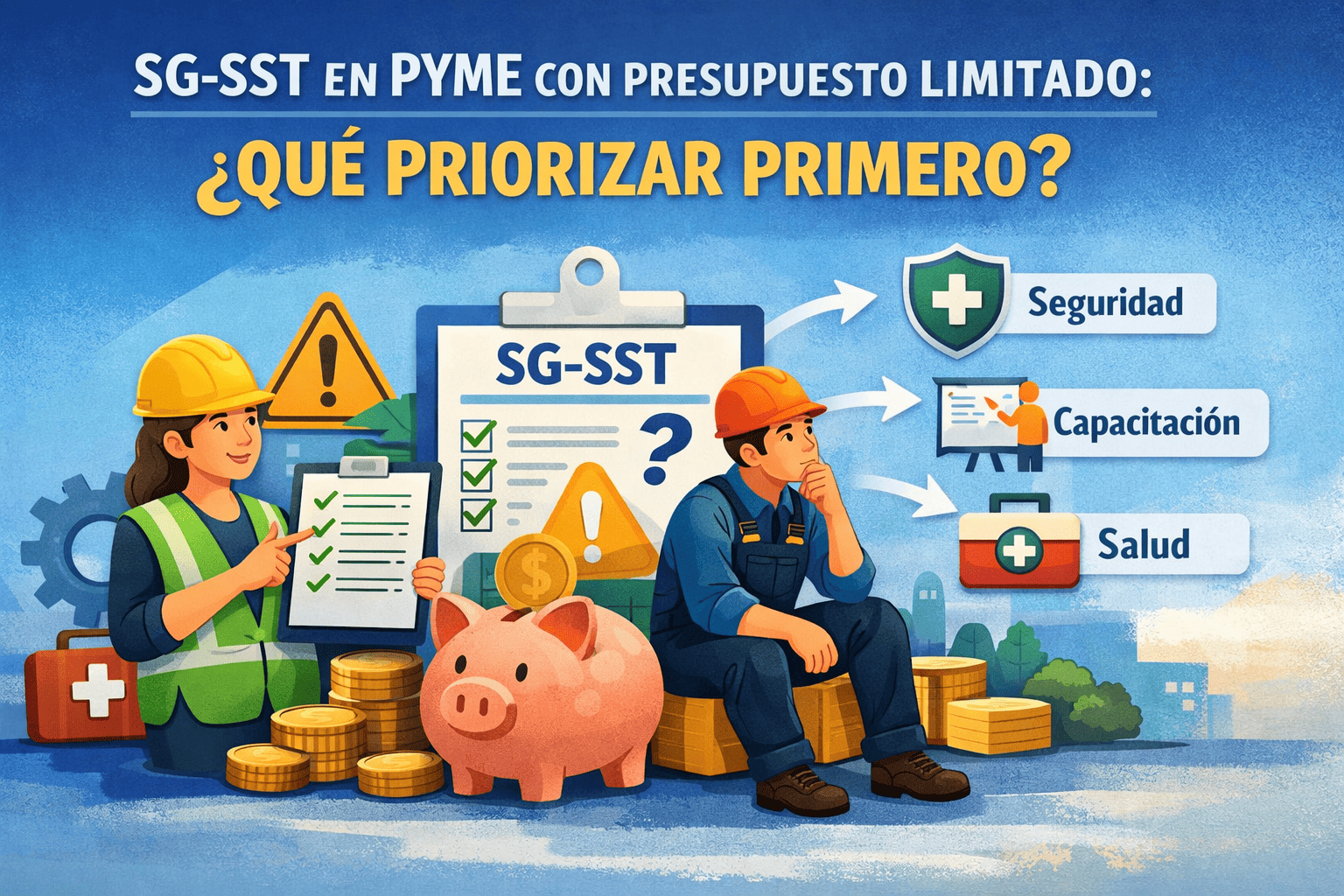 Dueña de pyme revisando documentos en oficina